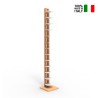 Bibliothèque colonne verticale bois h195cm 13 étagères Zia Ortensia H Remises