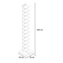 Bibliothèque colonne verticale bois h195cm 13 étagères Zia Ortensia H 