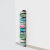 Bibliothèque murale verticale en bois 150 cm, 10 étagères, Zia Ortensia WMH Dimensions