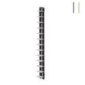 Bibliothèque murale verticale en bois h195cm 13 étagères Zia Ortensia WH Promotion