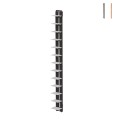 Bibliothèque murale verticale en bois h195cm 13 étagères Zia Ortensia WH Promotion