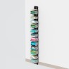 Bibliothèque murale verticale en bois h195cm 13 étagères Zia Ortensia WH Modèle