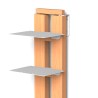 Bibliothèque murale verticale en bois h195cm 13 étagères Zia Ortensia WH Achat