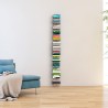 Bibliothèque murale verticale en bois h195cm 13 étagères Zia Ortensia WH Offre