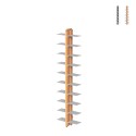 Bibliothèque murale biface en bois h150cm 20 étagères Zia Bice WMH Promotion