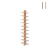 Bibliothèque murale biface en bois h150cm 20 étagères Zia Bice WMH Promotion