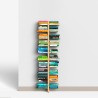 Bibliothèque murale biface en bois h150cm 20 étagères Zia Bice WMH Caractéristiques