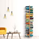 Bibliothèque murale double face en bois, 195 cm de hauteur, 26 étagères Zia Bice WH Offre