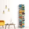 Bibliothèque murale double face en bois, 195 cm de hauteur, 26 étagères Zia Bice WH Offre