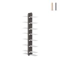 Bibliothèque suspendue en bois double face h105cm 14 étagères Zia Bice SF Promotion