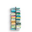 Bibliothèque suspendue en bois double face h105cm 14 étagères Zia Bice SF Dimensions