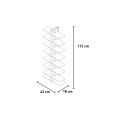 Bibliothèque suspendue en bois double face h105cm 14 étagères Zia Bice SF 