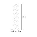 Étagère murale design pour plantes d'intérieur 13 étagères Zia Flora WH Modèle