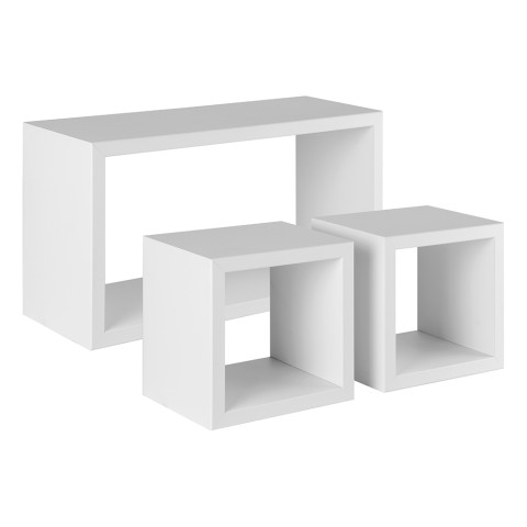 Lot de 3 étagères cube rectangulaire moderne Tribù Promotion