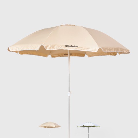Parasol de plage et mer anti-vent 220 cm en coton Bagnino Light Promotion