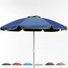 Parasol de plage 220 cm coupe-vent professionnel anti UV Bagnino Fluo Dimensions