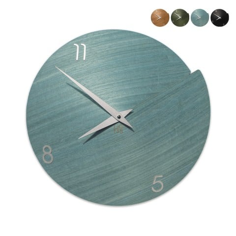 Horloge murale magnétique en bois design moderne Vulcano Numbers