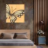 Tableau en bois incrusté 75x75cm design moderne Butterfly Remises
