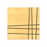 Tableau moderne en bois marqueté 75x75cm dessin géométrique Two