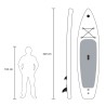 Planche de SUP gonflable Stand Up Paddle Touring 10'6 320cm Mantra Pro 