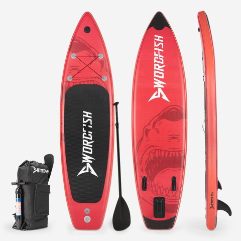 SUP Stand Up Paddle Gonflable Touring 12'0" 366cm Red Shark Pro XL Promotion