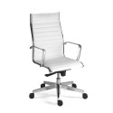 Chaise de bureau ergonomique design exécutif similicuir blanc Stylo HWE Offre