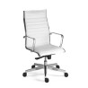 Chaise de bureau ergonomique design exécutif similicuir blanc Stylo HWE Offre