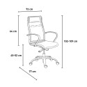 Chaise de bureau ergonomique design exécutif similicuir blanc Stylo HWE Remises