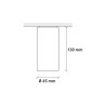Spot plafonnier cylindrique suspendu 13 cm design moderne Cromia 