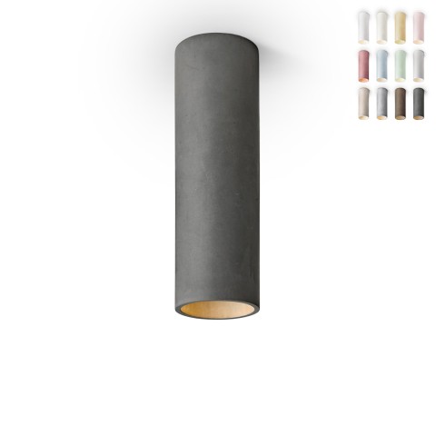Plafonnier suspendu cylindre 20cm design moderne Cromia