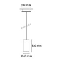 Suspension design cylindre 13cm cuisine restaurant Cromia 