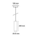 Suspension design cylindre cuisine restaurant 20cm Cromia 