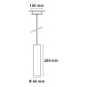 Suspension cylindrique 28cm design pour cuisine et restaurant Cromia 