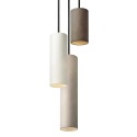Suspension moderne 3 lumières design cylindre Cromia Dimensions