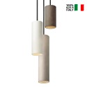Lampe à suspension moderne 3 lumières design cylindre de cuisine Cromia