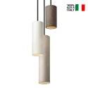 Suspension moderne 3 lumières design cylindre Cromia Catalogue