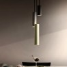 Suspension moderne 3 lumières design cylindre Cromia Réductions