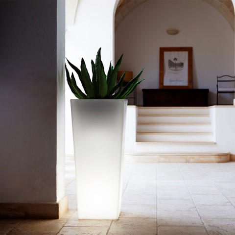 Cache-pot lumineux pour plantes jardinière haute design moderne Egizio Promotion