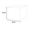 Pot lumineux carré style moderne pour plantes terrasse jardin Ellenico Dimensions
