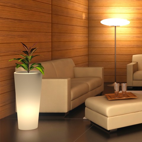 Porte-pot lumineux moderne pour planteur de colonne de vase de plantes Gotico