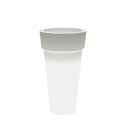 Jardinière colonne moderne pot lumineux Messapico Réductions
