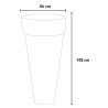 Colonne porte-plantes design moderne 105cm Messapico Remises
