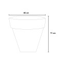 Cache-pot design moderne ø 80 pour plantes fleurs jardin terrasse Romano 