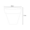 Cache-pot design moderne ø 80 pour plantes fleurs jardin terrasse Romano 