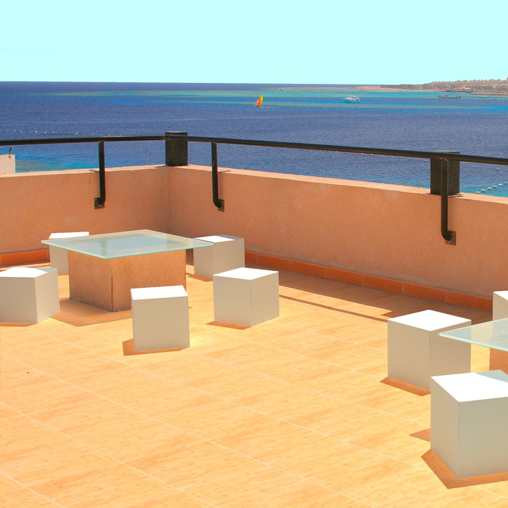 Cube display table pouf salon jardin terrasse bar Icekub