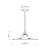 Suspension en fer et céramique design industriel vintage Country SO 