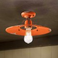 Plafonnier design vintage en fer et céramique, lampe de plafond Country PL Promotion