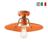 Plafonnier design vintage en fer et céramique, lampe de plafond Country PL Dimensions