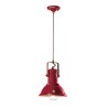 Lampe suspendue en fer et céramique peinte à la main design vintage SO industriel Offre