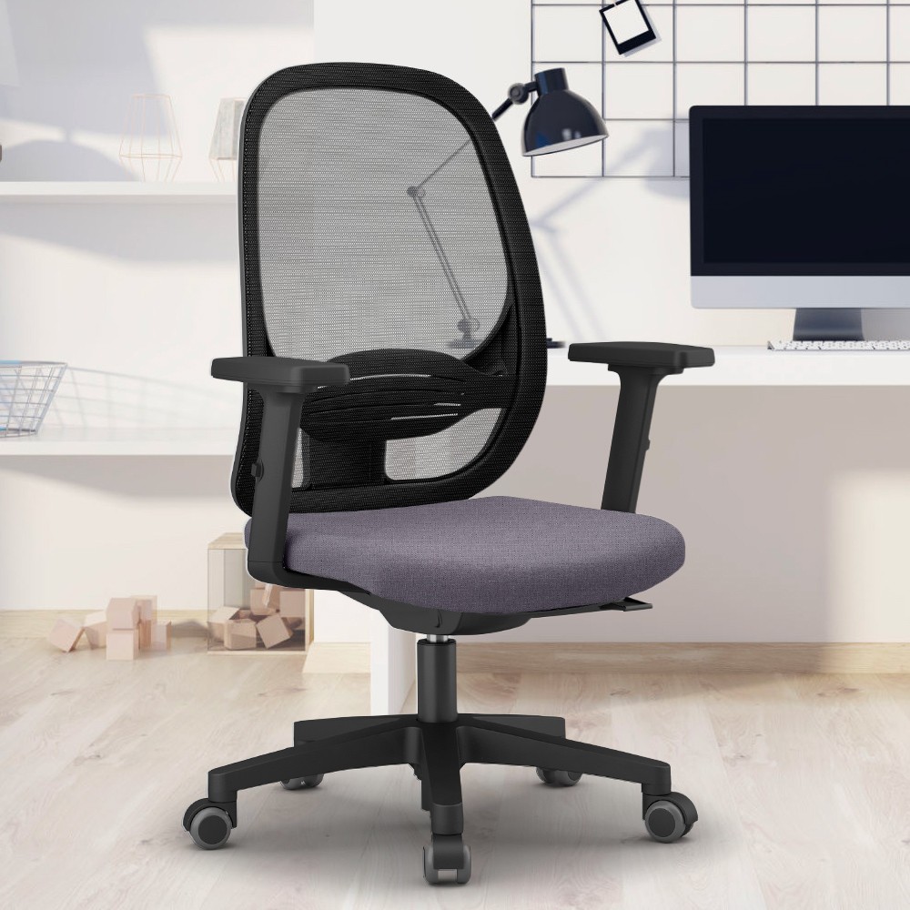 Chaise de bureau ergonomique smartworking grise maille respirante Easy G